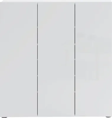 Produktbild von Schuhschrank >SPAZIO< (BxHxT: 110,2x115x18,6 cm) in weiß aus Holzwerkstoff