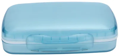 Image de Boîte à pilules portable de grande capacité, mallette à médicaments résistante à l'humidité pour les voyages, bleue