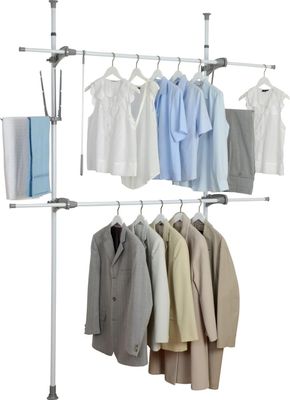 Teleskopický věšák WENKO Herkules Flex 50613100 šedý kov 116,0 - 190,0 x 165,0 - 300,0 cm