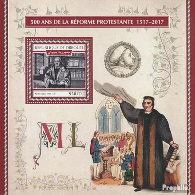 Produktbild von Briefmarken Dschibuti 2017 Mi Block 1107 (kompl. Ausg.) postfrisch Reformation