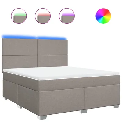 Produktbild von vidaXL Boxspringbett mit Matratze Taupe 180x200 cm Stoff