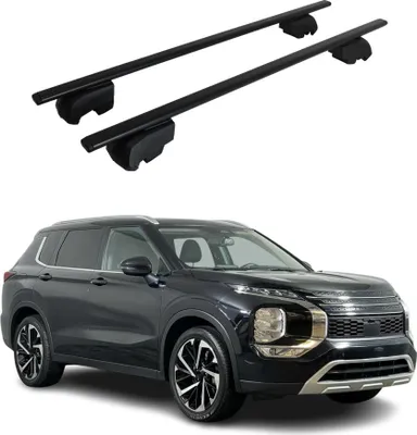 Image de Barres de toit Transversales pour Mitsubishi Outlander 2020-2021 Noir ABE