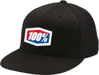 Produktbild von 100% Official J-Fit flexfit hat S/M black - stylische Cap mit perfekter Passf...
