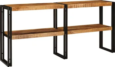 Produktbild von vidaXL Konsolentisch mit Regal Braun 160 x 33 x 75 cm Massivholz Mango