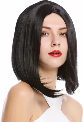 Produktbild von WIG ME UP Perücke Longbob Mittelscheitel Schwarz YZF-4356-1