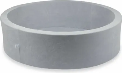Obrázek produktu pro Kuličkový bazén 110x30cm Sametově měkký světle šedý - Bez koulí / Bez koulí