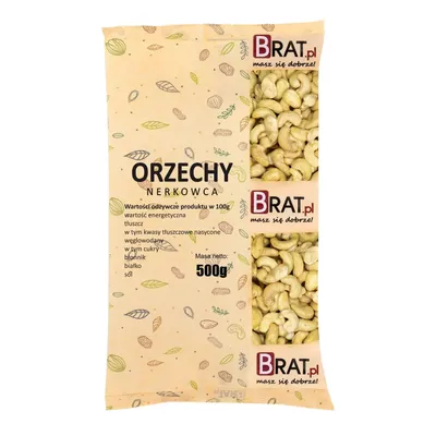 Zdjęcie produktu dla Orzechy nerkowca 500g Brat.pl