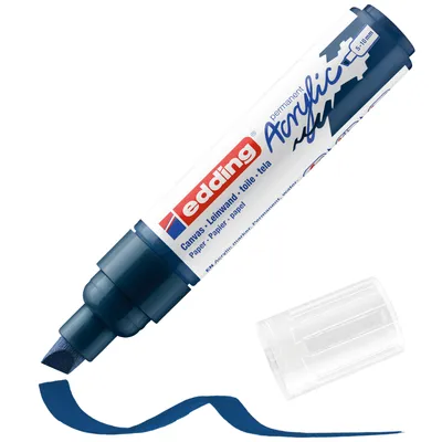 Produktbild von Edding 5000 Acrylmarker Breit, Blau, Meißel, Blau, Extradick, 5 mm, 1 cm