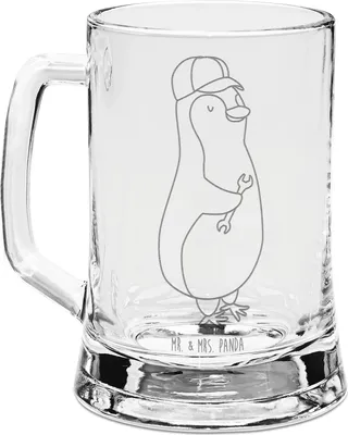 Produktbild von Mr. & Mrs. Panda Seidel Wenn Papa es nicht reparieren kann, sind wir am Arsch - Transparent - Geschenk, Humpen, Vatertag, Gravur Bierkrug, Opa, Glas, Krug, Mit, Pinguin