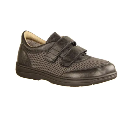 Produktbild von Slowlies 250 Halbschuh, Uni, Damen, Herren, Leder/Textil, Schwarz, - Damenschuhe Bequeme Ballerina / Slipper, Schwarz, leder/textil (mesh)