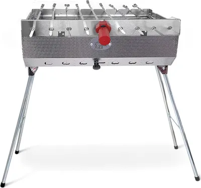 Produktbild von Mangal Set Taschkent Schaschlikgrill mit 9er Drehspieß Spieße Motor