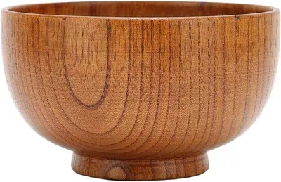 Image de Plateau supérieur en bois massif – Fabrication artisanale – Style japonais – Bol à riz pour les soupes et autres plats