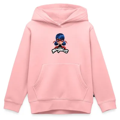 Produktbild von Spreadshirt Miraculous Ladybug Mit Logo Kinder Premium Hoodie, 122/128 (6 Jahre), Rosa