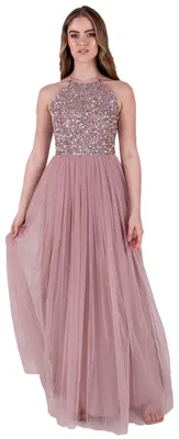 Produktbild von Maya Deluxe Damen Rl004 Mm Bridesmaid Dress, Frosted Pink, 46 EU