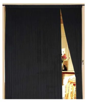 Produktbild von Fadenvorhang 150 cm x 250 cm (BxH) schwarz
