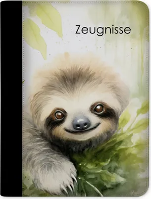 Produktbild von Kinder Zeugnismappe, Zeugnis Ordner A4, Faultier