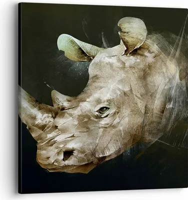 Produktbild von Bild auf Leinwand - Leinwandbild - Tier Abstraktion - 40x40cm - Wand Bild - Wanddeko - Wandbilder - Leinwanddruck - Bilder - Kunstdruck - Wanddekoration - Leinwand bilder - Wandkunst - AC40x40-3969