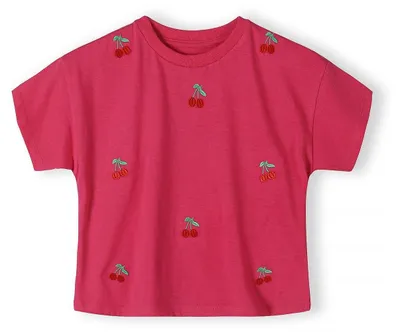 Produktbild von Minoti T Shirt Baumwolle kurzarm Rosa Gr. 68 für Mädchen