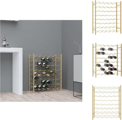 Produktbild von vidaXL Weinregal für 48 Flaschen Golden Metall -  Weinregale