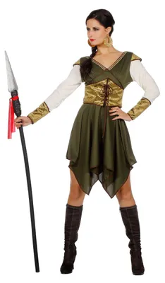 Produktbild von Kleid Burgdame Ritterin Robin Mittelalter grün, Größe:48