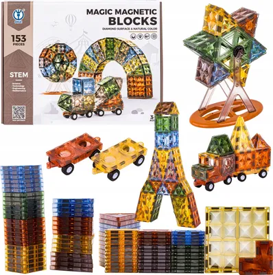 Produktbild von Magnetische Bausteine Set DK 153 Teile für Kinder ab 3 Jahren