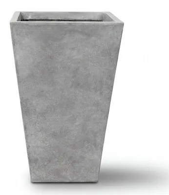 Produktbild von Provencelia Keramik Pflanzkübel Aeris Hellgrau, 60 x 60 x 102 cm, frostbeständig, handgefertigt, glasiert, Outdoor, Garten, Terrasse, winterfest