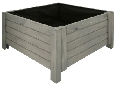 Obrázok produktu pre KOTARBAU® Kvetináč 60x60x30 cm Kvetináč s geotextíliou Veľký vonkajší kvetináč na balkón Ochrana pred zrakmi Kvetináče Kvetináče z borovicového dreva Antracit
