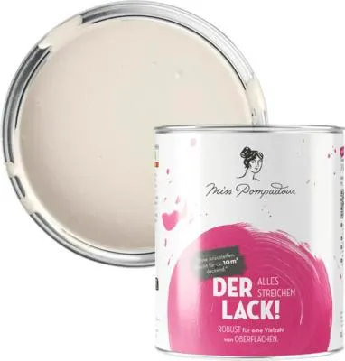 Produktbild von Miss Pompadour Der Alles Streichen Lack beige mit Sand - Langlebiger Lack für Fliesen, Türen, Küchenmöbel & Treppen - 1