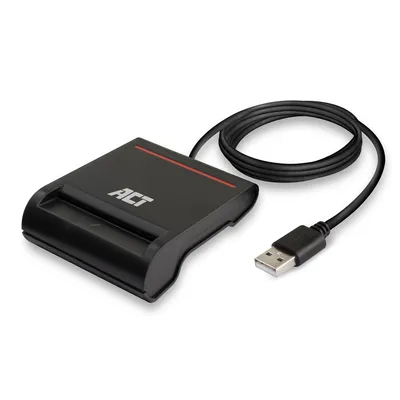 Zdjęcie produktu dla Czytnik kart inteligentnych ACT AC6015, USB 2.0, Czarny
