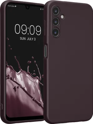 Produktbild von kwmobile Handyhülle für Samsung Galaxy A14 5G Hülle - weiche Silikon Case metallisch schimmernd - Schutzhülle Cover - Metallic Brombeere