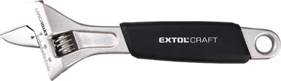 Produktbild von EXTOL CRAFT verstellbarer Schraubenschlüssel 200mm, schwarzer Gummigriff, mit Skala