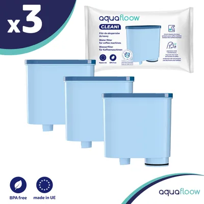 Obrázok produktu pre Sada 3 vodných filtrov AquaFloow Cleani kompatibilná s automatickými kávovarmi Philips & Saeco Náhrada za AquaClean CA6903/00 CA6903/10
