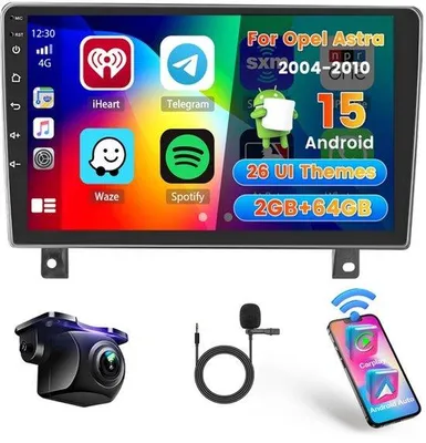 Obrázek produktu pro Android autorádio 2+64G pro modely vozů z let 2004-2010, s funkcemi CarPlay a bezdrátového Android Auto, 9palcové 2DIN displej, podpora MirrorLink, Wi-Fi, GPS, Bluetooth, ekvalizér, FM/RDS, ovládání z volantu, zadní kamera
