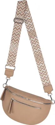 Produktbild von Bauchtasche Crossbody-Bag Umhängetasche Kunstleder Italy-Design KHAKI (955)