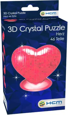 Produktbild von Crystal Puzzle - Herz Rot - 46 Teile
