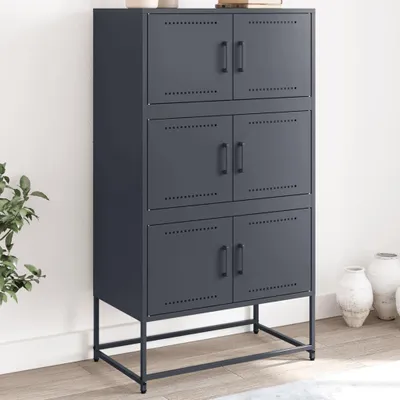 Obrázok produktu pre vidaXL Príborník antracit 68,5x38,5x123,5 cm oceľ