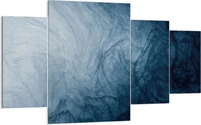 Produktbild von Bild auf Leinwand - Leinwandbild - 4 Teile - Wasser Blau Farbe - 160x90cm - Wand Bild - Wanddeko - Wandbilder - Leinwanddruck - Bilder - Wanddekoration - Leinwand bilder - Wandbild - DL160x90-5106