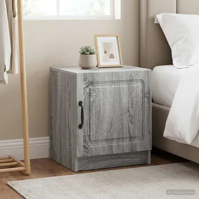Imagen del producto de vidaXL Mesita de noche, 2 unidades, color gris Sonoma, 43 x 34,5 x 47 cm, material de madera