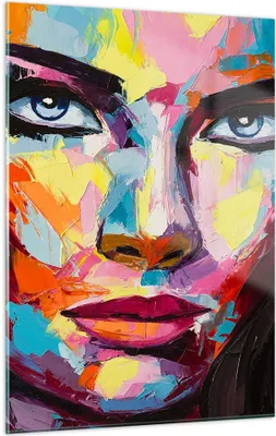 Produktbild von Bilder auf glas - Einteilig - Mädchen Gesicht - 50x70cm - Glasbilder - Wandbilder - Bilder - zum Aufhängen bereit - Wanddekoration aus Glas - Glas Bilder - Wandbild auf Glas - GPA50x70-3471