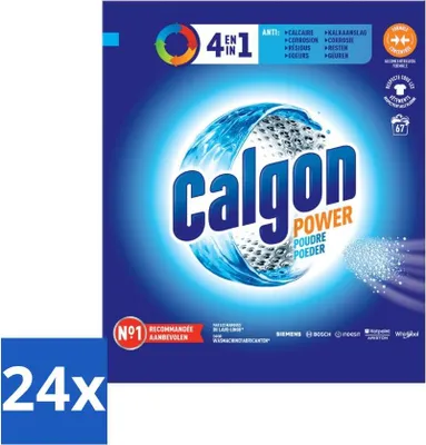 Obrázek produktu pro Calgon – čistič praček – proti usazeninám vodního kamene, korozi, zbytkům pracích prostředků a pachům – 67 pracích cyklů – výhodné balení – 24 kusů