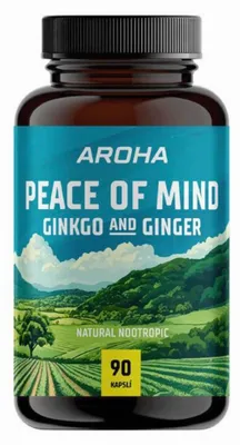 Obrázok produktu pre Aroha Peace of Mind, ginkgo biloba a zázvor, 90 kapsúl