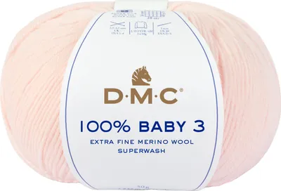 Produktbild von DMC Baby 3, Baby, Pink, Wolle, 225 m, 100% Baby Aquarelle, 50 g