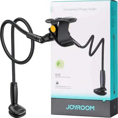 Image de Joyroom Jr-Zs389 Support de téléphone de bureau avec bras flexible - Noir