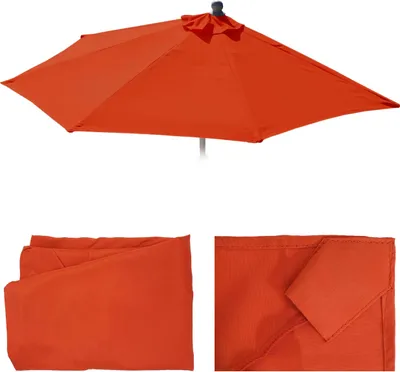 Obrázok produktu pre Náhradný poťah pre slnečník polkruhový Parla, náhradný poťah slnečníka, 270cm látka/textil UV 50+ 3kg ~ terakota