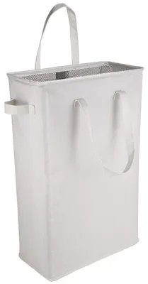 Image de Panier pliable pour linge, avec poignée, 45 litres, beige, 39x19x60 cm, en polyester Oxford 600D