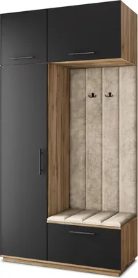 Produktbild von Masseno Garderobe-Set REMA 120/240/60 cm Modern Garderobenschrank Eiche Wotan