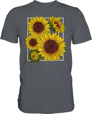 Produktbild von Sonnenblumen T-Shirt Gärtner Geschenk Garten – Dark Grey / L