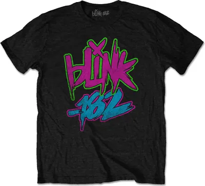 Produktbild von Blink-182 Neon Logo Black XL T-Shirt