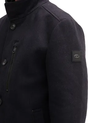 Produktbild von TOM TAILOR WOOL COAT 2 IN 1 Herren Wollmantel, Größe:3XL, Farbe:36085 Dark Blue Small Herringbone
