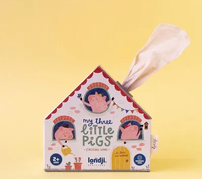 Produktbild von Holzspielzeug „Die drei kleinen Schweinchen“, Londji